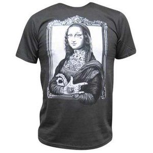 Tattooed Mona Lisa Men's Gray Tee S-2XL NWT